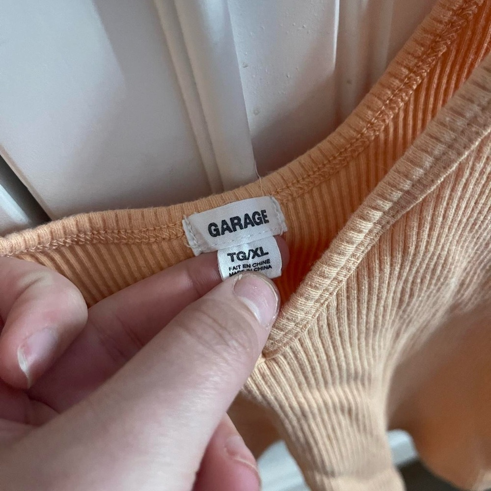 GARAGE Ribbed Tank top orange - Picture 2 of 3